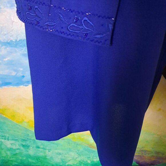 Anthony Richards size 12 cobalt 2-piece dress, LIKE NEW CONDITION - Picture 3 of 8